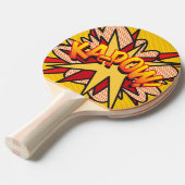ZAP KAPOW Funny Cool Modern Comic Book Tafeltennisbatje (Voorkant Gekanteld)