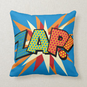 ZAP POW Fun Retro Comic Book Pop Art Kussen