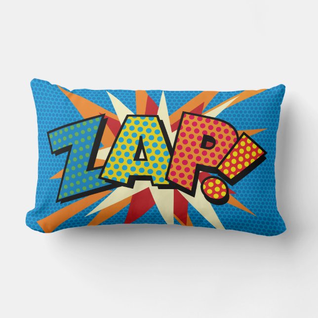 ZAP POW Leuk Retro Stripboek Pop Art Kussen (Voorkant)