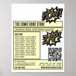 Zap & Pow - Stripwinkel/verzamelaar Poster