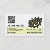 Zap & Pow - Stripwinkel/verzamelaar Visitekaartje (Achterkant)