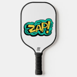 ZAP speech bubble word, hand drawn illustration Pickleball Paddle