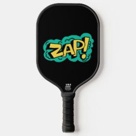 ZAP speech bubble word, hand drawn illustration Pickleball Paddle