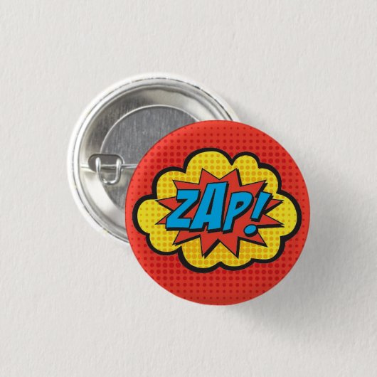 ZAP! Superheld Pin PC Ronde Button 3,2 Cm (Voorkant /achterkant)
