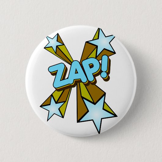 Zap, Zing, Pow. Ronde Button 5,7 Cm (Voorkant)