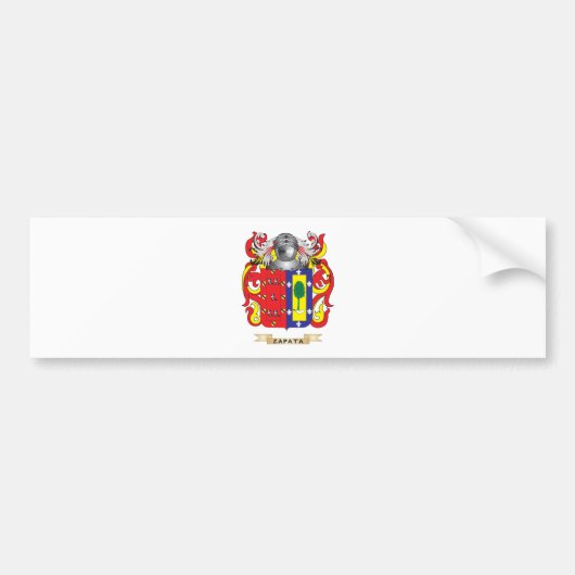 Zapata Family Crest (wapenschild) Bumpersticker (Voorkant)