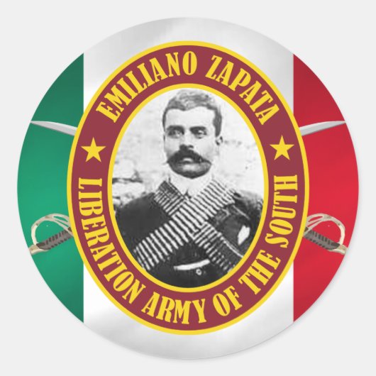 Zapata Ronde Sticker (Voorkant)