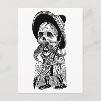 Zapatista Calavera c. begin jaren 1900. Mexico. Briefkaart
