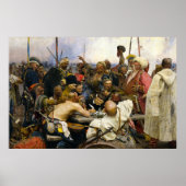 Zaporozhye Cossacks van Ilya Repin Poster (Voorkant)
