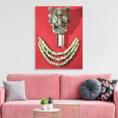 Zapotec, die de vorm van een masker voorstelt canvas afdruk (Insitu (Woonkamer))