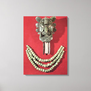 Zapotec, die de vorm van een masker voorstelt canvas afdruk