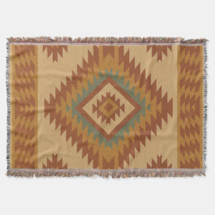 Zapotec Folk Art Diamond katoenen deken gooien