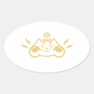 Zappy Chip the Cute Chipmunk Ovale Sticker