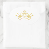 Zappy Chip the Cute Chipmunk Ovale Sticker (Tas)