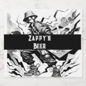 Zappy's bier bier etiket (Enkel label)