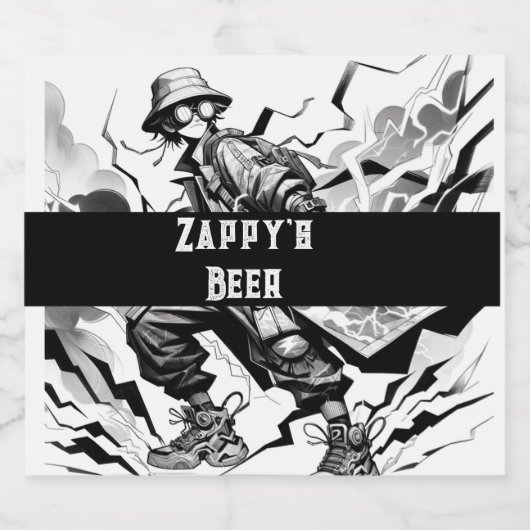 Zappy's bier bier etiket (Enkel label)