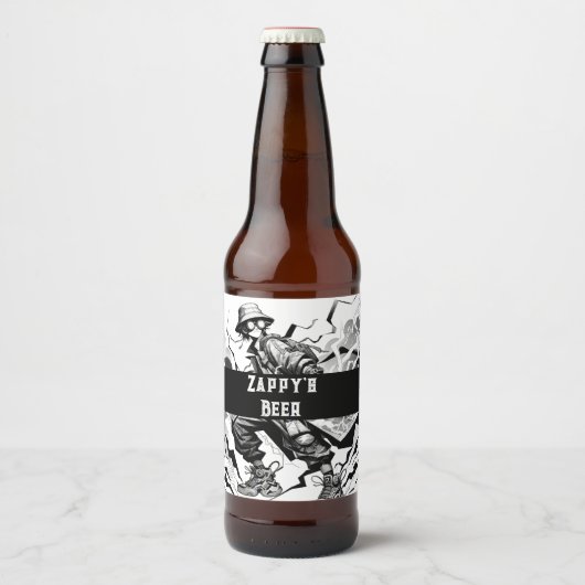 Zappy's bier bier etiket (Voorkant)