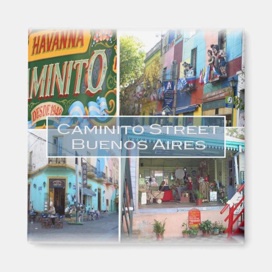 zAR004 BUENOS AIRES, Mosaic, Fridge Magneet (Voorkant)