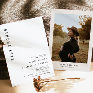 ZARA Eenvoudige Moderne Minimalistische Babyborrel Kaart