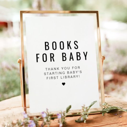 ZARA Modern Minimalistische Boeken voor Baby Sign Poster