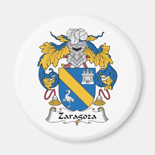 Zaragoza Family Crest Magneet (Voorkant)