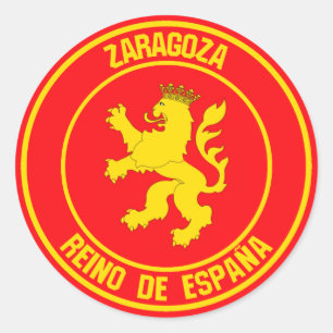 Zaragoza Round Emblem Ronde Sticker