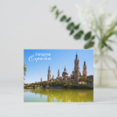 Zaragoza Spanje briefkaart (Staand voorkant)