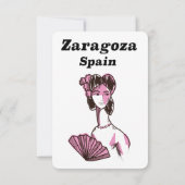 Zaragoza Spanje vintage-poster (Achterkant)
