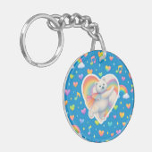 Zarah Dancing Polar Bear Keychain – Rainbow (Voorkant Links)
