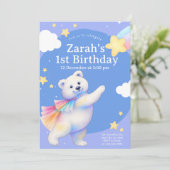 Zarah l'ours polaire dansant - Invitation (Debout devant)