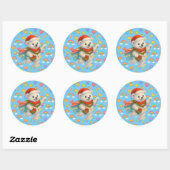 Zarah the Dancing Polar Bear Holiday Sticker (Vel)