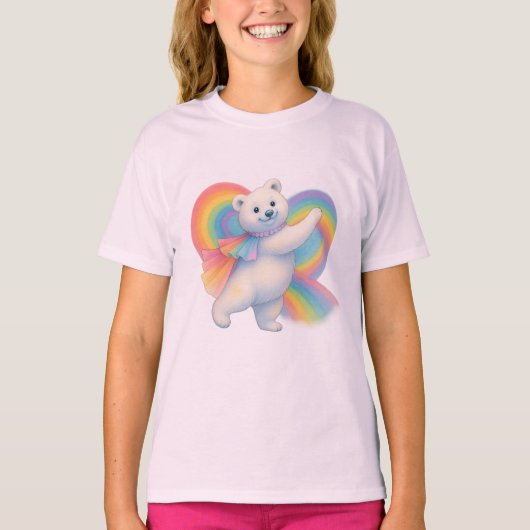 Zarah the Dancing Polar Bear • Kids T-Shirt (Paste (Devant)