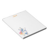 Zarah the Dancing Polar Bear | Personalized Notitieblok (Schuin)