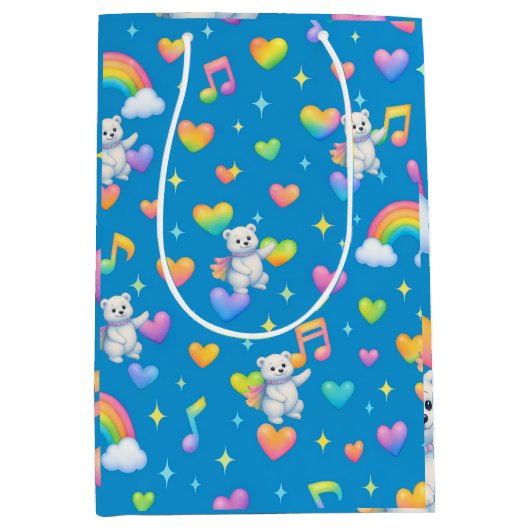 Zarah the Dancing Polar Bear | Wrapping Paper Medium Cadeauzakje (Voorkant)