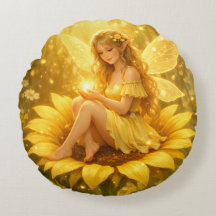 Zarte Elfe auf einer Sonnenblume