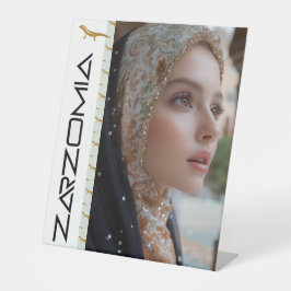 ZARZOMIA RECLAMEBORD MET VOETSTUK