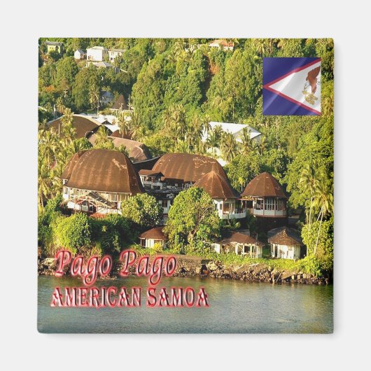zAS004 PAGO PAGO, American Samoa, Oceania, Fridge Magneet (Voorkant)