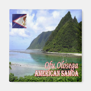 zAS008 OFU OLOSEGA, Amerikaans Samoa, Koelkast Magneet