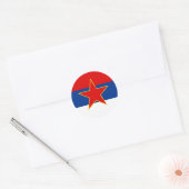 Zastava Srbije, Servische vlag Ronde Sticker (Envelop)