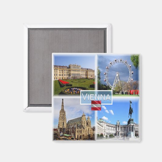 zAT003 VIENNA Schloss Schonbrunn Prater Funfair - Magneet (Voorkant / Achterkant)