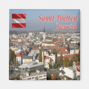 zAT012 SANKT PÖLTEN Oostenrijk, Koelkast Magneet