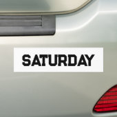 zaterdag bumpersticker (Op auto)
