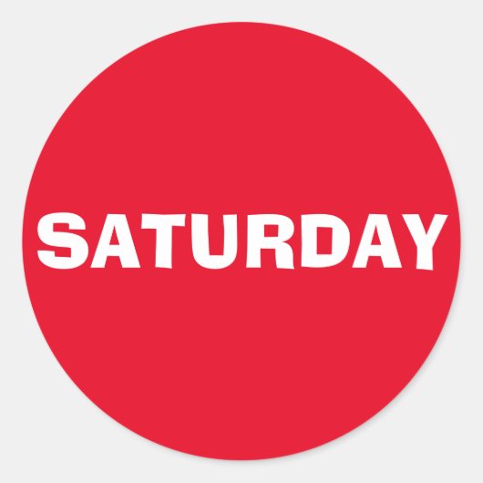 Zaterdag en zaterdag Sticker Lib Red van Janz (Voorkant)