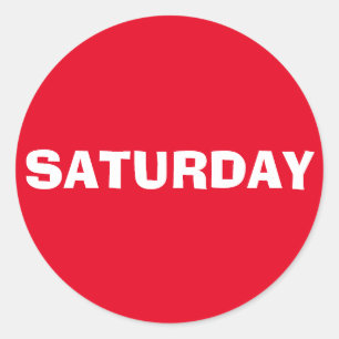 Zaterdag en zaterdag Sticker Lib Red van Janz