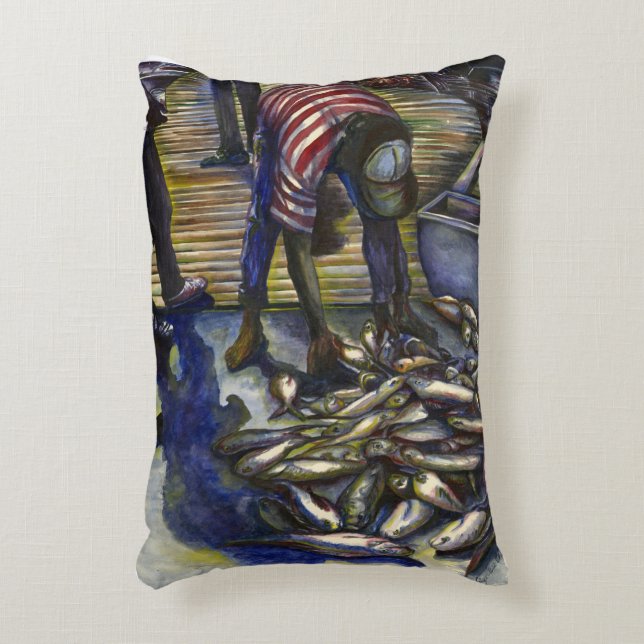 Zaterdag in de kelder, Harbor Island Accent Kussen (Voorkant(Verticaal))