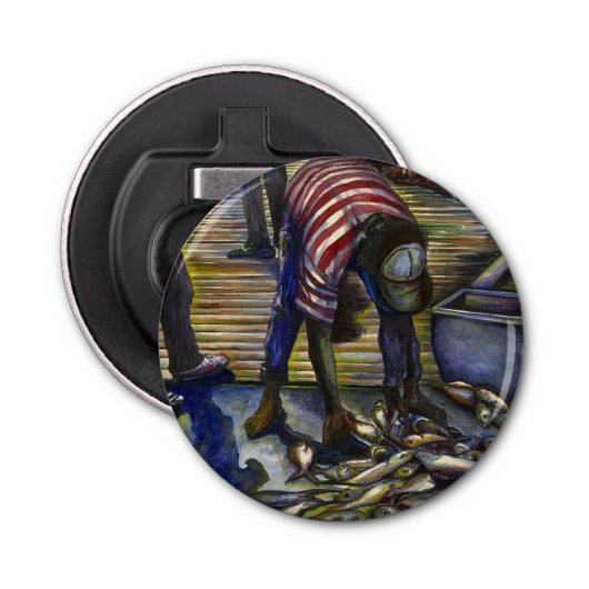 Zaterdag in de kelder, Harbor Island Button Flesopener (Voorkant)