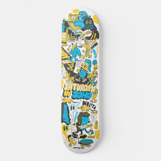 Zaterdag in Soho Skateboard (Voorkant)