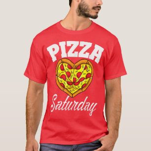 Zaterdag Pizza Night Funny Pizza Lover Fast Food T-shirt