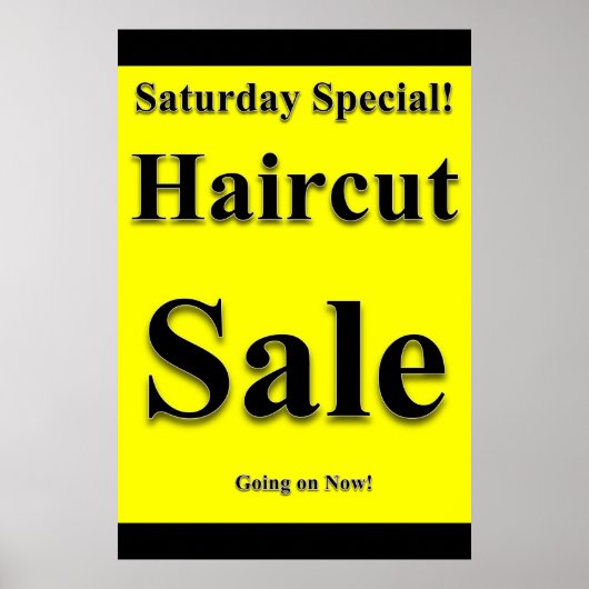 Zaterdag Poster van de speciale haircut Sale Beaut (Voorkant)