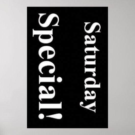 zaterdag Poster van de speciale schoonheidssalon (Voorkant)